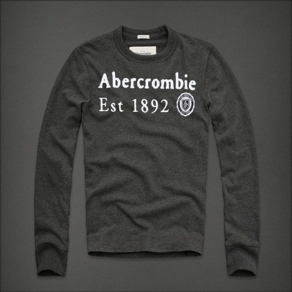 Abercrombie Fitch Hombres De Cuello Redondo Largo Remera AF5947